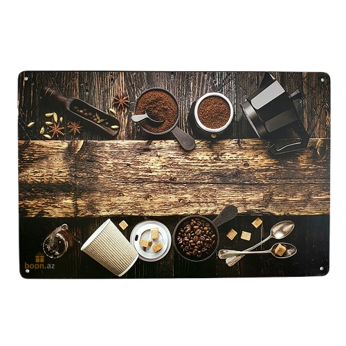 Декоративные жестяные таблички для интерьера (cofee table)