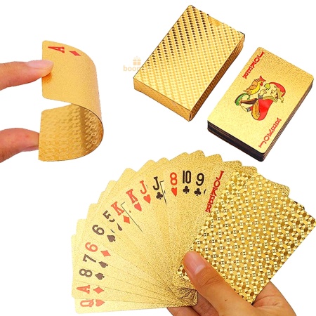 Пластиковые покерные игральные карты gold