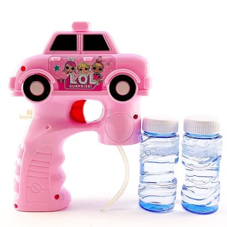 Пистолет "Машинка " мыльных пузырей pink