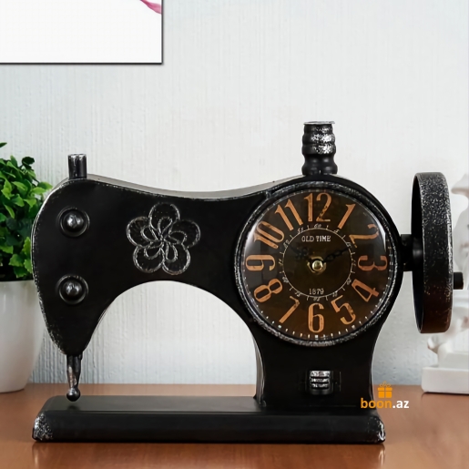 Настольные интерьерные часы "Швейная машина"