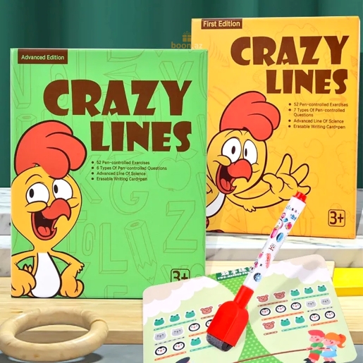 Игра для обучения письма и рисования по методике Монтессори Crazy Lines