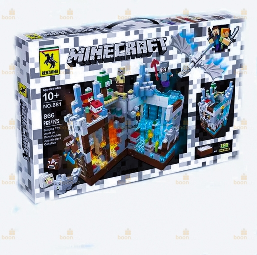 Конструктор Lego  Майнкрафт «Нападение на белую крепость» Minecraft (Renzaima) LED