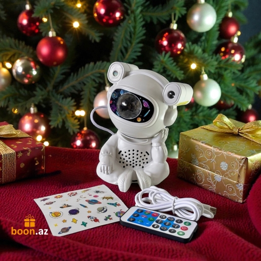 Проектор с колонкой Космонавт 