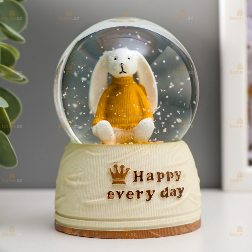 Музыкальный снежный шар «Happy every day» (LED подсветка)