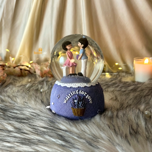 Музыкальный снежный шар с подсветкой «Романтическое свидание» 