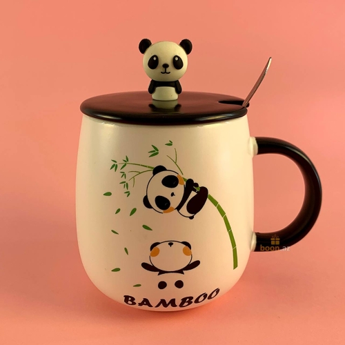Кружка "Панда" с ложкой green