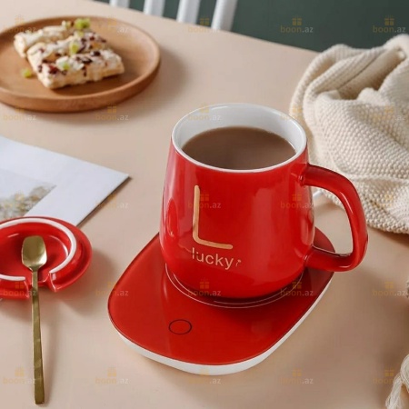 Чашка кофейная MUG "Lucky", (с подогревом)крас