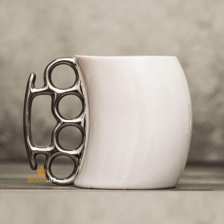 Кружка «Кастет» white-silver