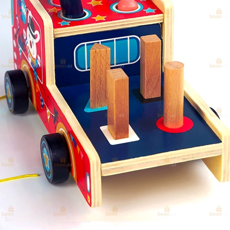 Деревянная игра-стучалка «Машинка фокусника»