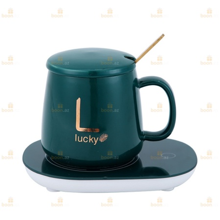 Чашка кофейная MUG "Lucky", (с подогревом) зел
