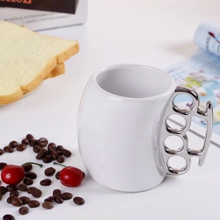 Кружка «Кастет» white-silver