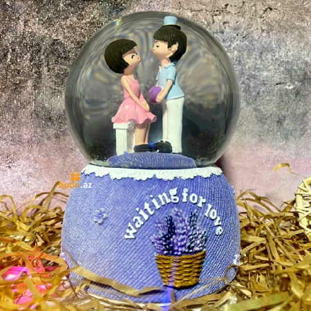 Музыкальный снежный шар с подсветкой «Романтическое свидание» 
