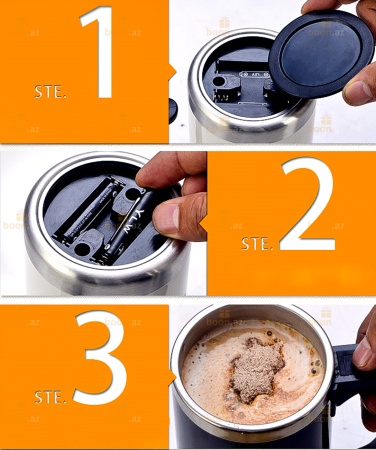 Термокружка-миксер, "Self stirring mug", 450мл. Thermocup-mixer "Self stirring mug", 450мл