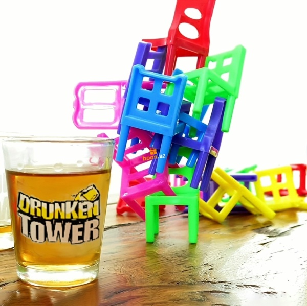 Настольная игра "Пьяная башня из стульев" 《Balance Chair》  Drunken Tower Jenga 