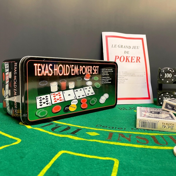 Покерный набор «Texas Holdem» 200 фишек (c номиналом)