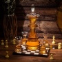 Набор для виски и вина "Chess game" на подставке (графин, 4 стакана)