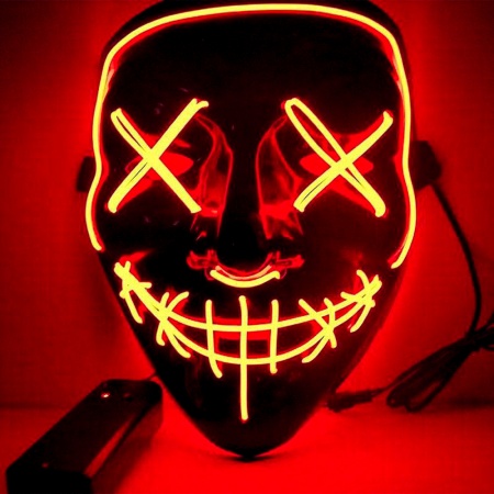 Неоновая маска "Судная ночь" .   Neon  X  mask