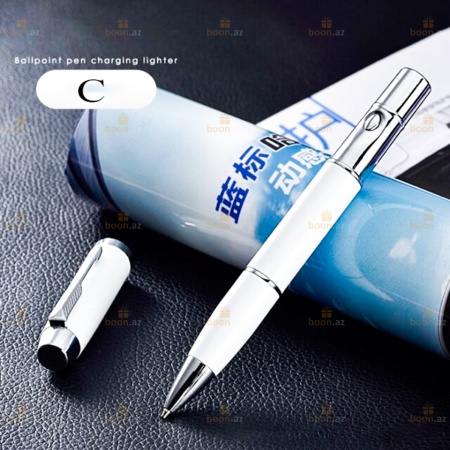 «JOUGE» элегантная ручка-зажигалка  (usb) бел