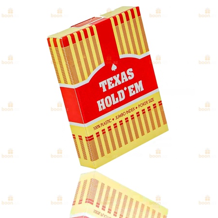 Игральные покерные карты  «Texas Hold'em» (пластиковые) крас