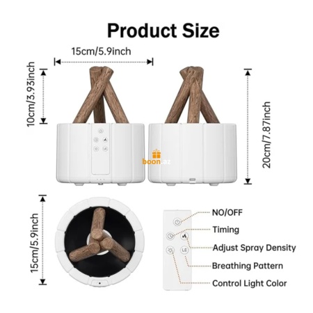 Увлажнитель с эффектом пламени Костер белый