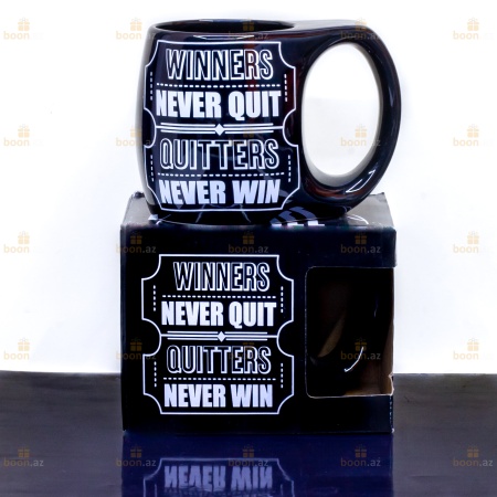 Кружка «Брутальный мужик» «Winners never quit.Quitters never Winn»