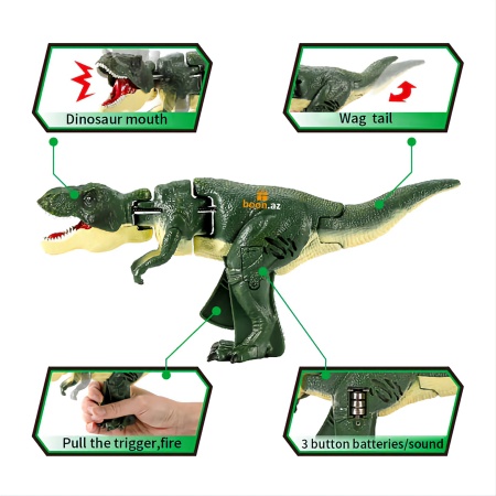 Двигающийся Динозавр пистолет 