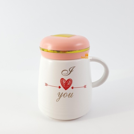 Кружка с крышкой "I love you"