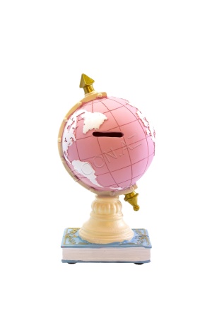 Копилка «Глобус с часами»