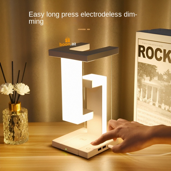 Левитирующий настольный светильник с беспроводной зарядкой Smart Desk Lamp