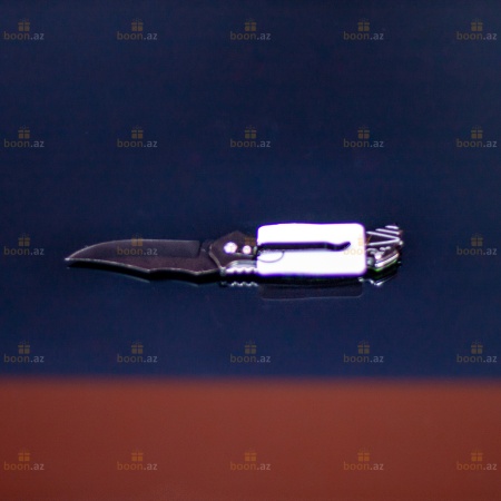 Складной нож «Комар» с клипсой.  (лезвия 6 см) син