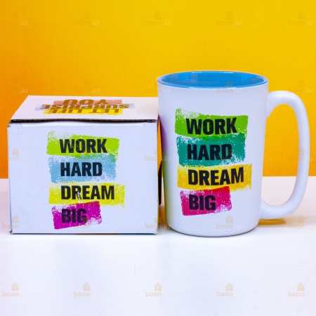 Позитивная кружка «Work hard dream big» 