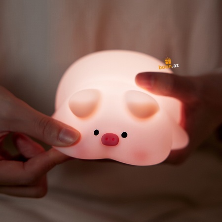 Силиконовый ночник "Свинка" Pig lamp