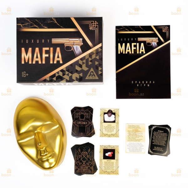 Детективная игра «Мафия Luxury» с масками. 36 карт