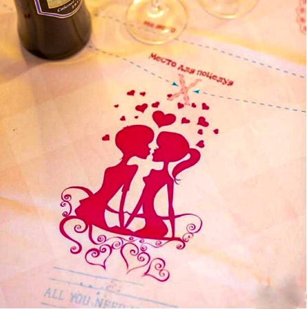 Скатерть «Идеальное романтическое свидание» , Tablecloth «Perfect romantic date»