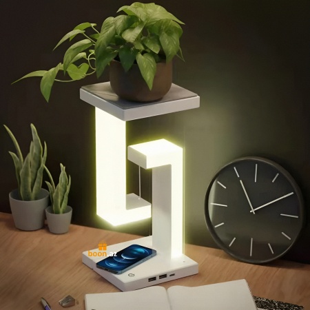 Левитирующий настольный светильник с беспроводной зарядкой Smart Desk Lamp