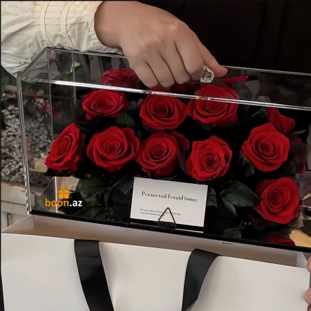 Букет живых роз (долгосвежие)