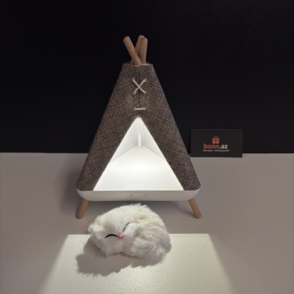 Детский ночник Котенок в палатке (Bluetooth)