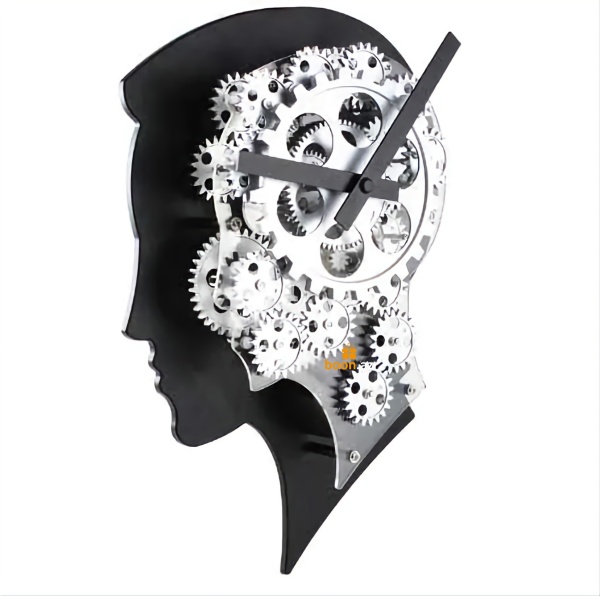 Настенные часы с механизмом Gear clock brain