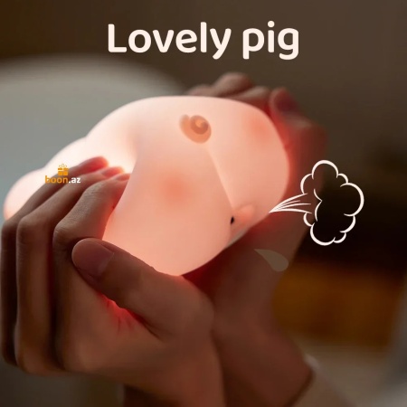 Силиконовый ночник "Свинка" Pig lamp