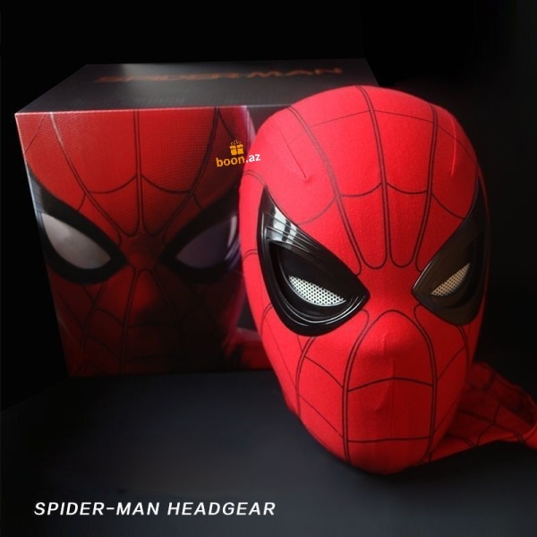 Маска Человека Паука с моргающими глазами Spider man Спайдермен механическая