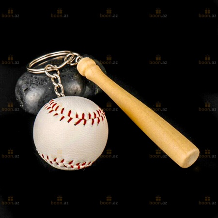 Брелок на ключи «Мяч и бейсбольная бита»