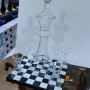 Набор для виски и вина "Chess game" на подставке (графин, 4 стакана)