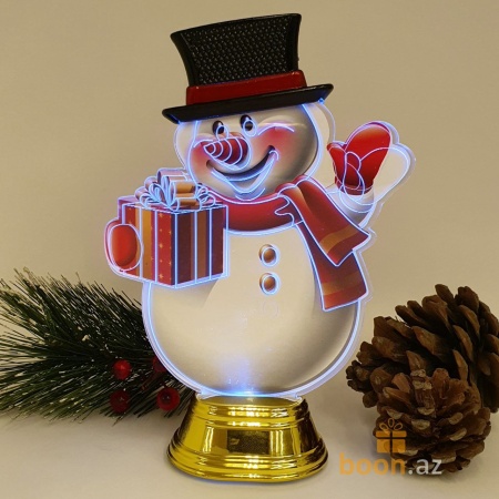 Новогодняя фигура с подсветкой (Снеговик)