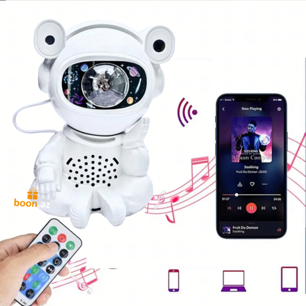 Проектор с колонкой Космонавт 