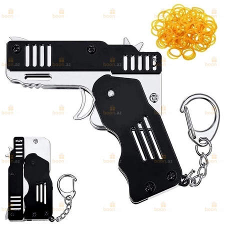 Брелок для ключей «Пистолет складной» (шестизарядный).  Keychain for keys "Folding pistol"