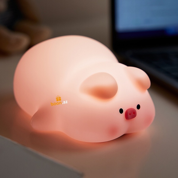 Силиконовый ночник "Свинка" Pig lamp