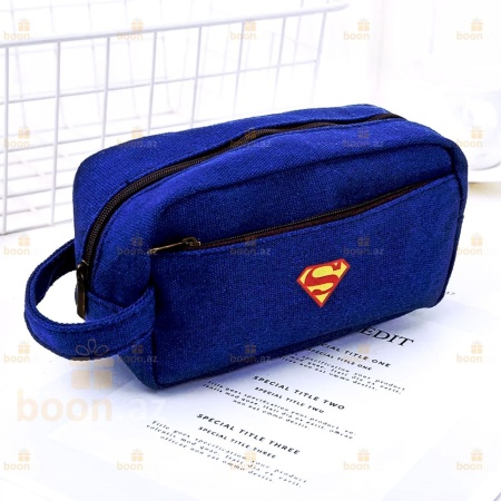 "Супергеройский Пенал". "Superhero Pencil Case" синий