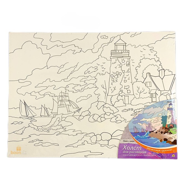 Холст для рисования "Маяк и море"