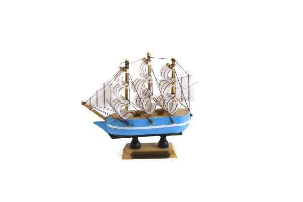 Сувенир "Кораблик" (9 см) голубой